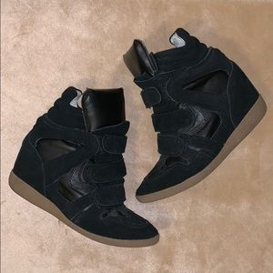 Black Sneaker Wedges